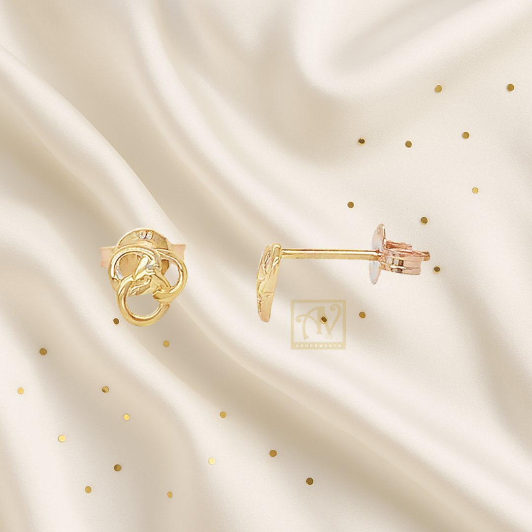 Cupid Stud Earrings 9kt Yellow Gold