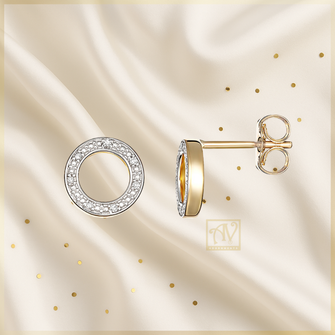 Starlight Diamond Stud Earrings 9kt Yellow Gold