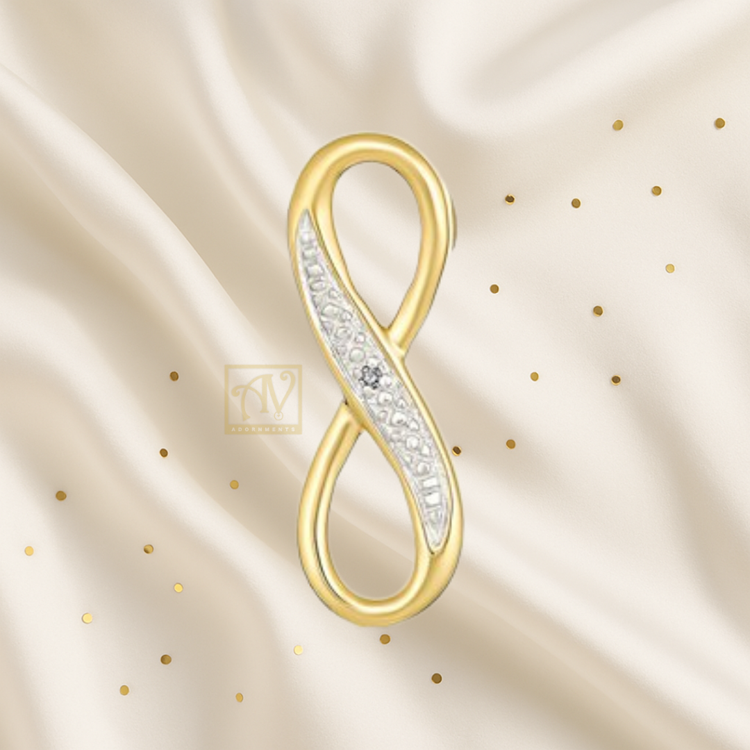 Lovelight Infinity Diamond Pendant 9kt Yellow Gold