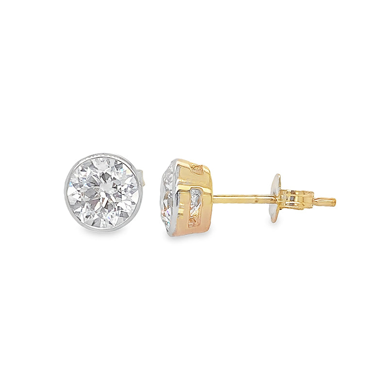 Radiant Sparks Round Cubic Zirconia Stud Earring