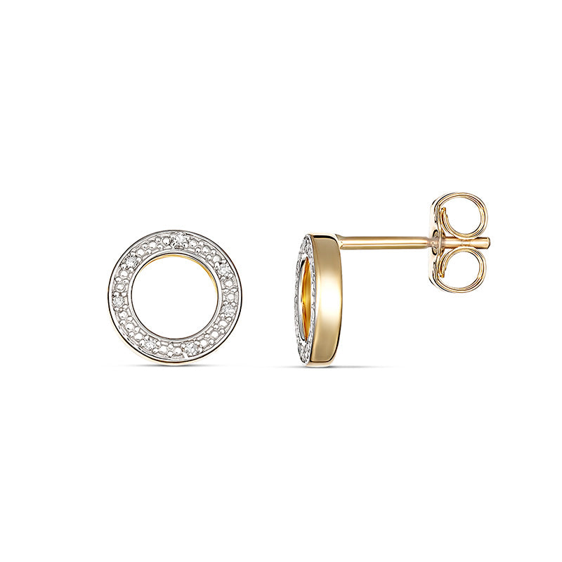 Starlight Diamond Stud Earrings 9kt Yellow Gold