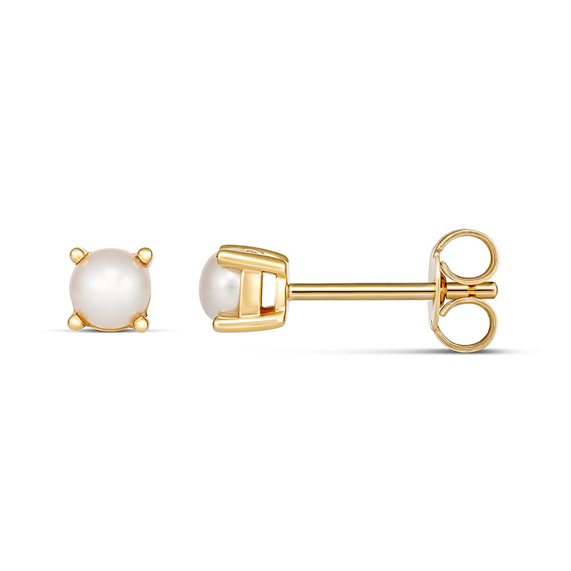 Marine Jewel Pearl Earring 9kt Yellow Gold