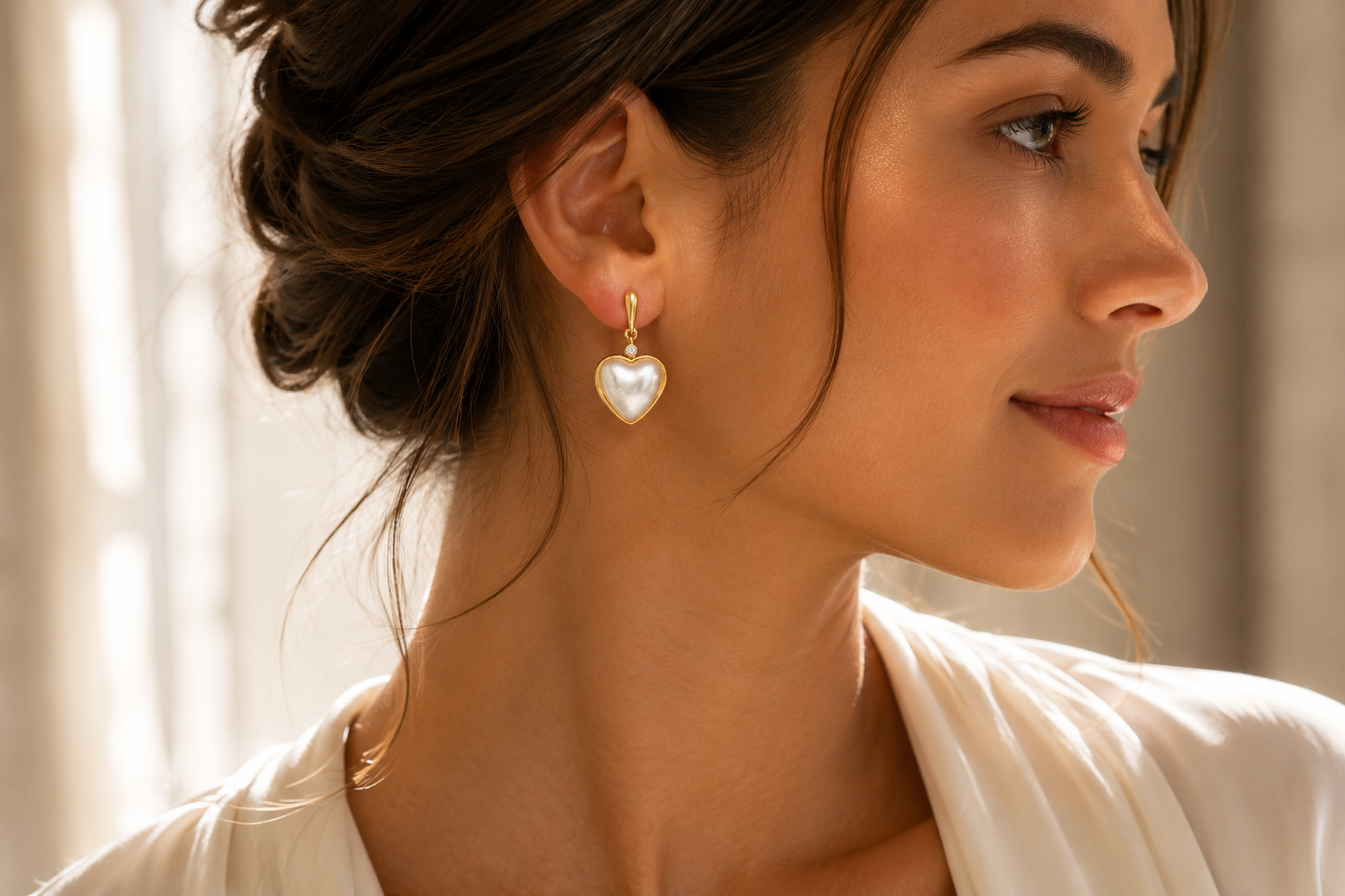 Pearl and Diamond Grace Drop Earrings in 9K Gold