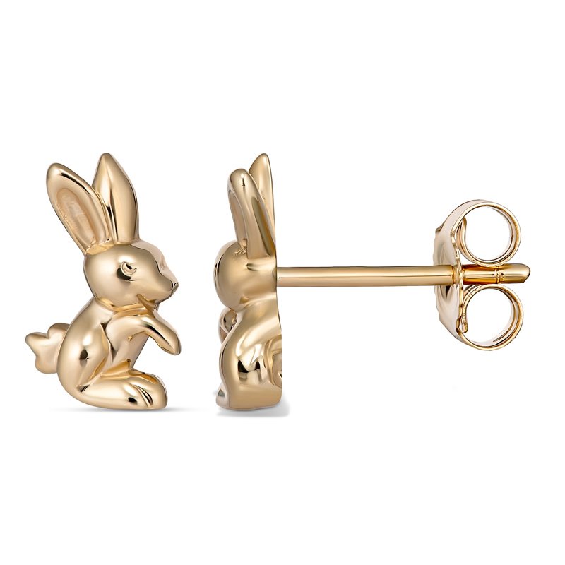 Tiny Tails Rabbit Stud Earring 9kt Yellow Gold