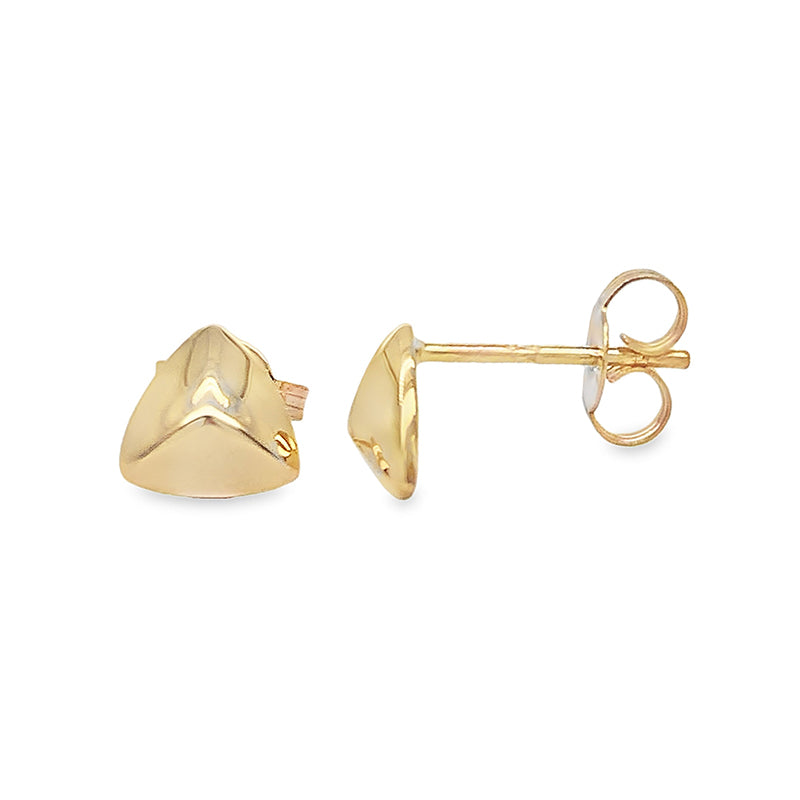 Emblem Stud Earrings 9kt Yellow Gold