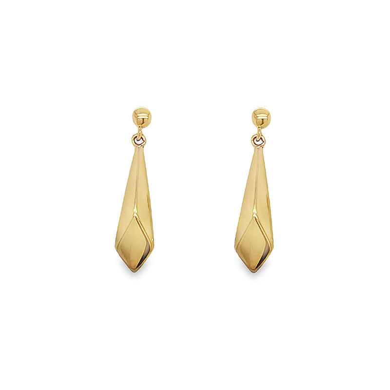 Solar Drop Earring 9kt Yellow Gold