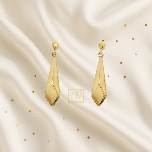 Solar Drop Earring 9kt Yellow Gold