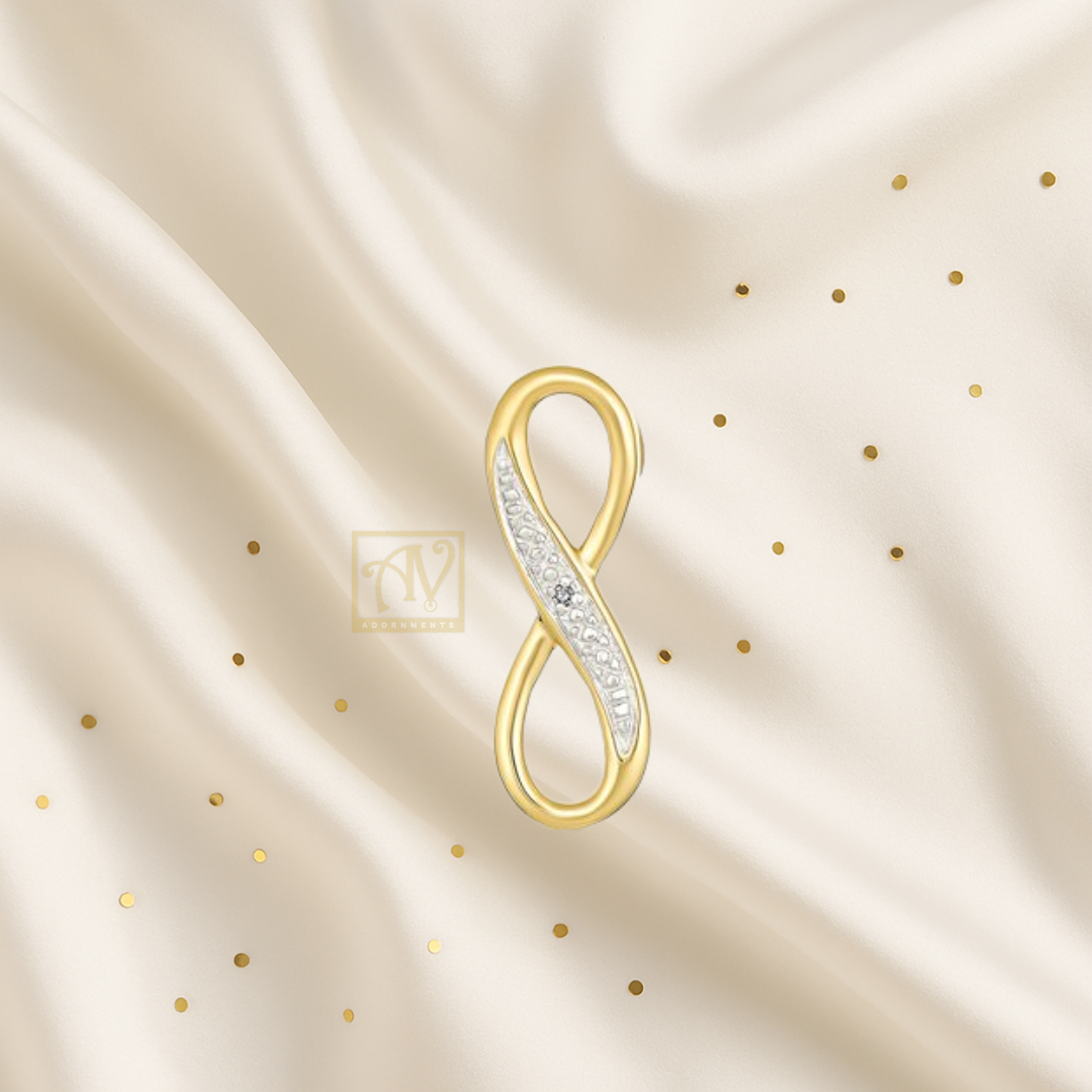 Lovelight Infinity Diamond Pendant 9kt Yellow Gold