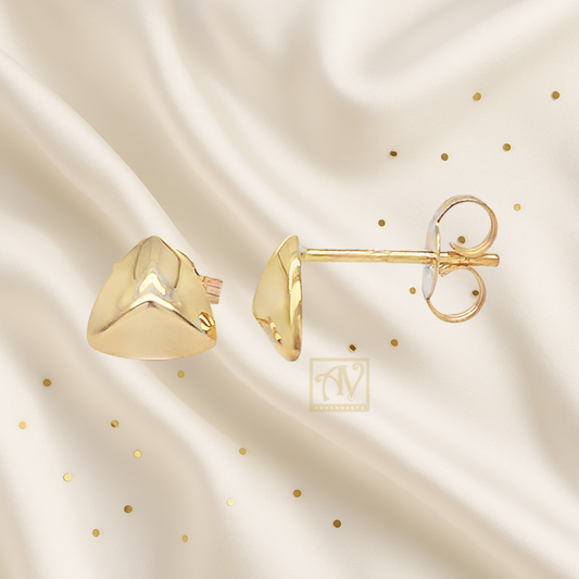 Emblem Stud Earrings 9kt Yellow Gold