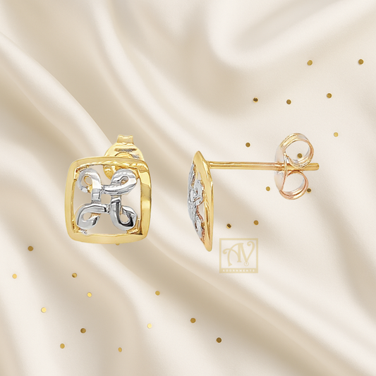 Rajah Stud Earring 9kt Yellow Gold