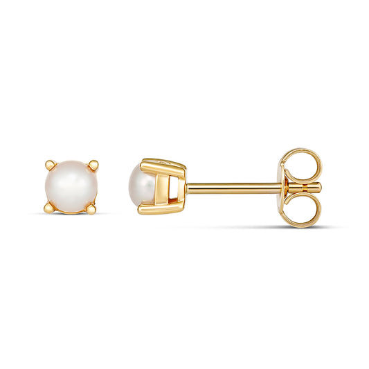 Marine Jewel Pearl Earring 9kt Yellow Gold