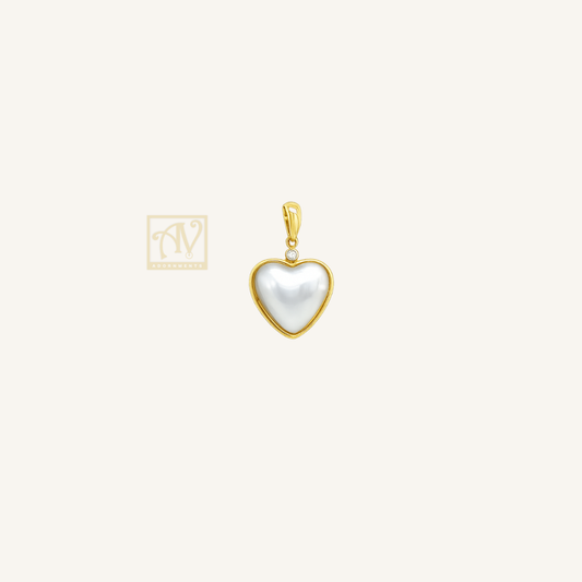 Pearl and diamond Grace Pendant in 9kt Yellow Gold