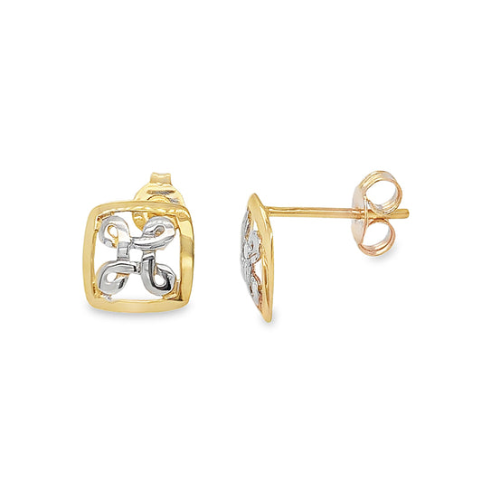 Rajah Stud Earring 9kt Yellow Gold