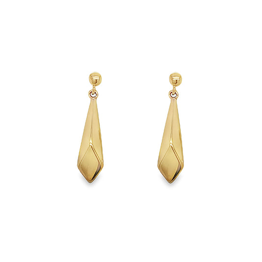 Solar Drop Earring 9kt Yellow Gold